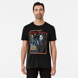 Scream Scary Movie Ghost Face Shirt Men's Size XL Black Graphic Horror Halloween